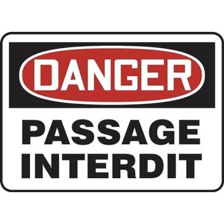 Accuform OSHA DANGER SAFETY SIGN NO FRMADM076XP FRMADM076XP